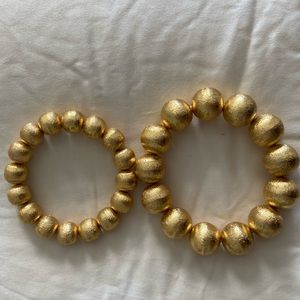 Gold colored Hazen & Co bracelets (both bracelets come together)